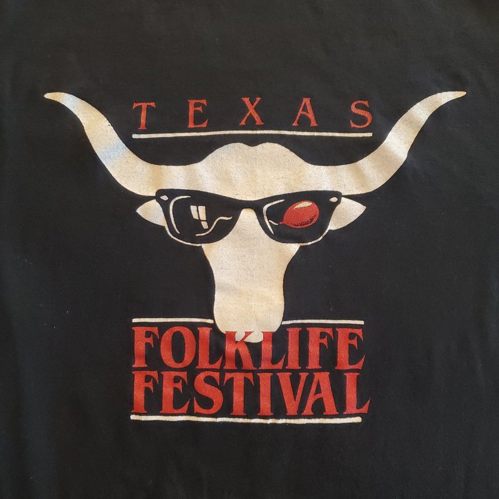 Vintage Unisex Texas Folklife Festival T-Shirt, Size Medium